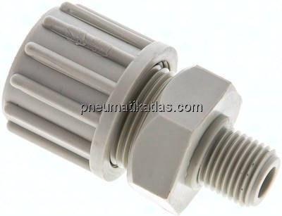 Gerade Verschraubung G 1/4"-16x10mm, Polypropylen