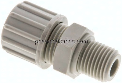 Gerade Verschraubung G 1/4"-10x4mm, Polypropylen