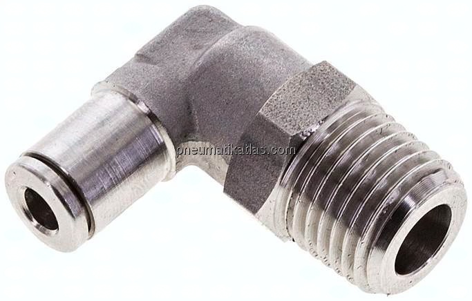 Winkel-Steckanschluss, pos. R 1/4"-4mm, IQS-Edelstahl