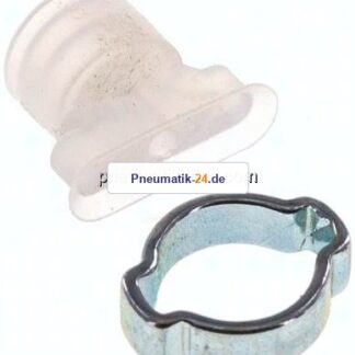 Ovalsauger, 15 x 5mm, Hub 1mm, Silikon (60A), transparent