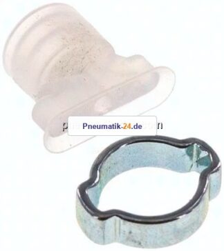 Ovalsauger, 15 x 5mm, Hub 1mm, Silikon (60A), transparent
