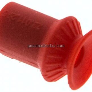 Balgsauger, 1,5-fach, P-Serie, Ø 11x4,5mm, Silikon (50A), rot