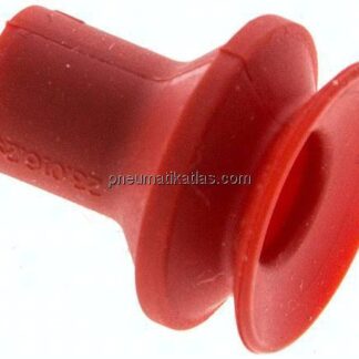 Balgsauger, 1,5-fach, P-Serie, Ø 16x6,7mm, Silikon (50A), rot