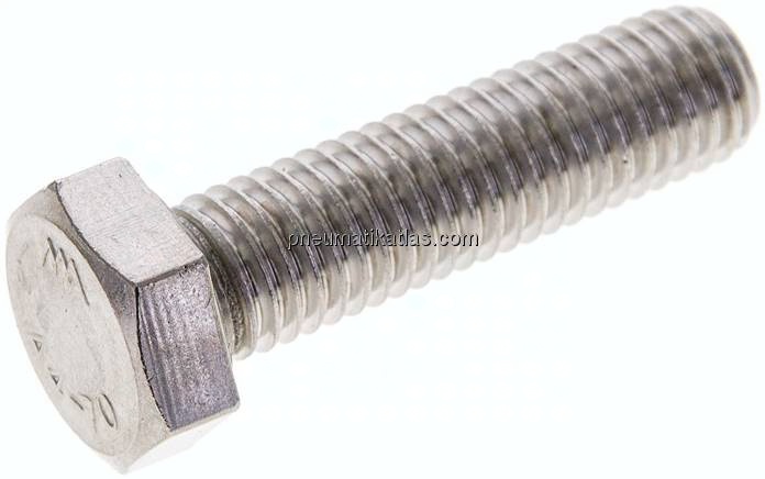 Sechskantschraube DIN 933, M 12x45, Edelstahl A4