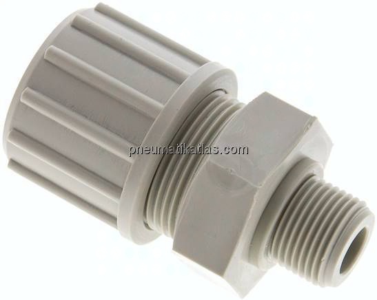 Gerade Verschraubung G 3/8"-20x13mm, Polypropylen