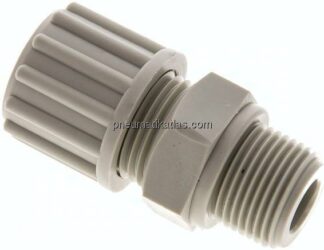 Gerade Verschraubung G 3/8"-12x6mm, Polypropylen