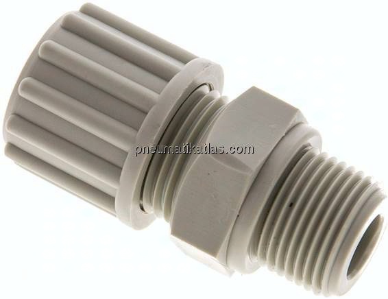 Gerade Verschraubung G 3/8"-12x6mm, Polypropylen