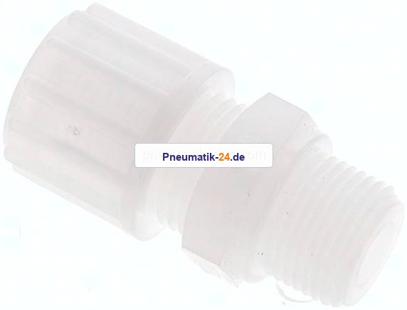 Gerade Verschraubung G 3/8"-12x6mm, PVDF