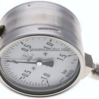 Sicherheits-Manometer senkrecht, 100mm, -1 bis 1,5 bar
