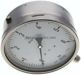 Sicherheits-Manometer senkrecht, 160mm, 0 - 6 bar