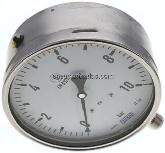Sicherheits-Manometer senkrecht, 160mm, 0 - 10 bar