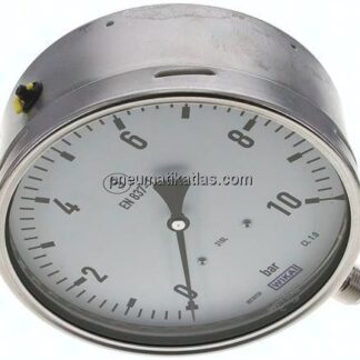 Sicherheits-Manometer senkrecht, 160mm, 0 - 10 bar