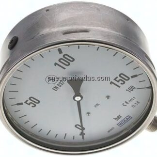 Sicherheits-Manometer senkrecht, 160mm, 0 - 160 bar