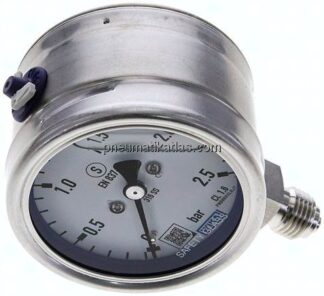 Gly.-Sicherheits-Manometer senkrecht,63mm, 0 - 2,5 bar