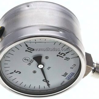 Gly.-Sicherheits-Manometer senkrecht,100mm, 0 - 16 bar