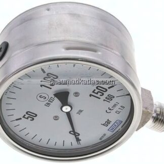 Gly.-Sicherheits-Manometer senkrecht,100mm, 0 - 160 bar