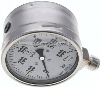 Gly.-Sicherheits-Manometer senkrecht,100mm, 0 - 600 bar