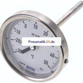 Bimetallthermometer, waagerecht D80/-30 bis +50°C/100mm