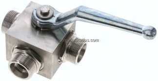 ES-Hochdruck-3-Wege Kugelhahn, T-Bohrung, 18 L (M26x1,5), 0 - 315bar