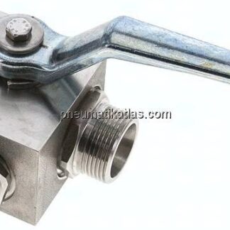 ES-Hochdruck-3-Wege Kugelhahn, T-Bohrung, 18 L (M26x1,5), 0 - 315bar