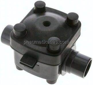 PVC-Membranventil (NO) PVC / EPDM, 40mm Klebestutzen
