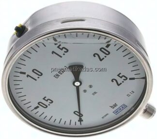 Chemie-Glycerin-Manometer senkrecht,160mm, 0 - 2,5 bar
