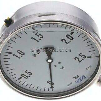Chemie-Glycerin-Manometer senkrecht,160mm, 0 - 2,5 bar