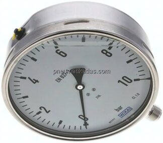 Chemie-Glycerin-Manometer senkrecht,160mm, 0 - 10 bar