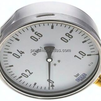 Manometer senkrecht (CrNi/Ms), 160mm, 0 - 1 bar