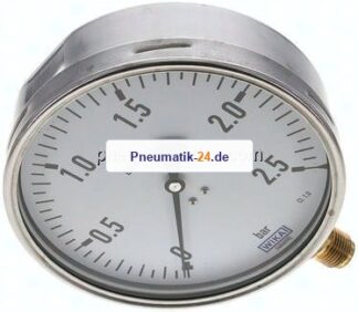 Manometer senkrecht (CrNi/Ms), 160mm, 0 - 2,5 bar