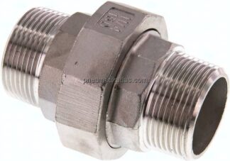 Doppelnippel trennbar R 1-1/4" flach dichtend,1.4408