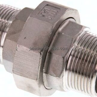 Doppelnippel trennbar R 1-1/4" flach dichtend,1.4408