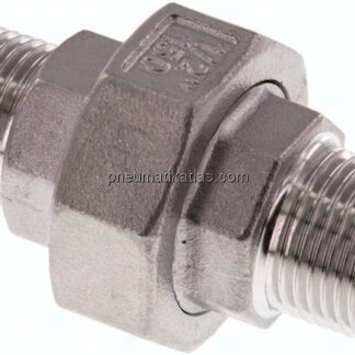 Doppelnippel trennbar R 1/2" flach dichtend,1.4408
