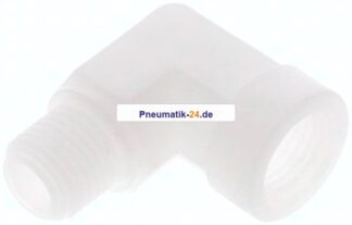 90°-Einschraubwinkel G 1/4"(IG)-G 1/4"(AG), Polypropylen