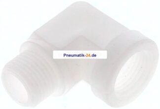 90°-Einschraubwinkel G 1/2"(IG)-G 1/2"(AG), Polypropylen