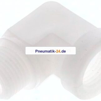 90°-Einschraubwinkel G 1/2"(IG)-G 1/2"(AG), Polypropylen