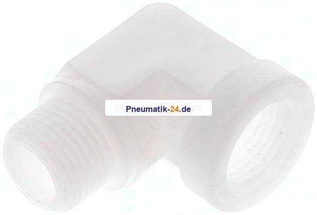 90°-Einschraubwinkel G 1/2"(IG)-G 1/2"(AG), Polypropylen