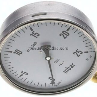 Manometer senkrecht 160mm, 0 - 25 mbar, G 1/2"