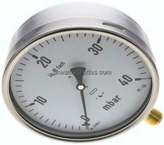 Manometer senkrecht 160mm, 0 - 40 mbar, G 1/2"