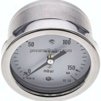 Manometer waagerecht 63mm, 0 - 160 mbar, G 1/4"