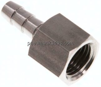 Aufschraub-Schlauchtülle G 1/4"-6 (1/4")mm, 1.4571