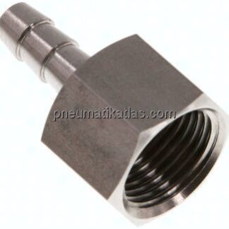 Aufschraub-Schlauchtülle G 3/8"-6 (1/4")mm, 1.4571