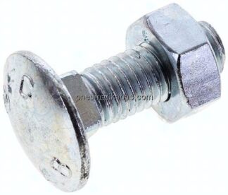 Flachrundschraube DIN 603, M 10x30, Stahl verzinkt 3.6 / 4.6