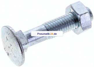 Flachrundschraube DIN 603, M 10x50, Stahl verzinkt 3.6 / 4.6