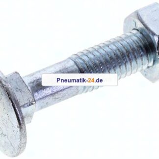 Flachrundschraube DIN 603, M 10x50, Stahl verzinkt 3.6 / 4.6