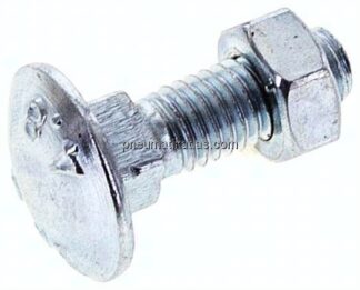 Flachrundschraube DIN 603, M 5x16, Stahl verzinkt 3.6 / 4.6