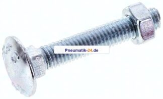 Flachrundschraube DIN 603, M 5x30, Stahl verzinkt 3.6 / 4.6