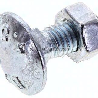 Flachrundschraube DIN 603, M 6x16, Stahl verzinkt 3.6 / 4.6