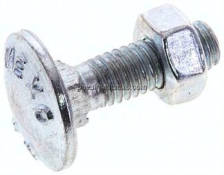 Flachrundschraube DIN 603, M 6x20, Stahl verzinkt 3.6 / 4.6