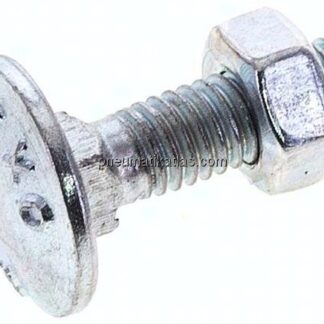 Flachrundschraube DIN 603, M 6x20, Stahl verzinkt 3.6 / 4.6